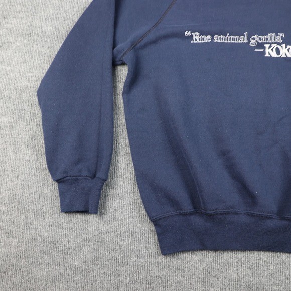 Vintage Bassett-Walker Sweatshirt Mens Medium Navy Koko Gorilla Made USA 80s - Picture 2 of 12